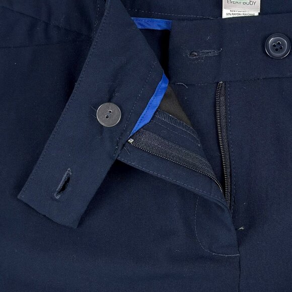 Cleo Petites Every Body navy cropped dress pants size 14P petite stretch pant - Picture 6 of 8